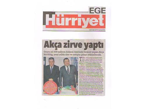 Akça zirve yaptı